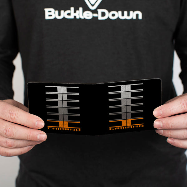 Buckle-Down Bi-Fold Wallet - Camaro Performance 01 CAMARO W Large C Black Gray Orange