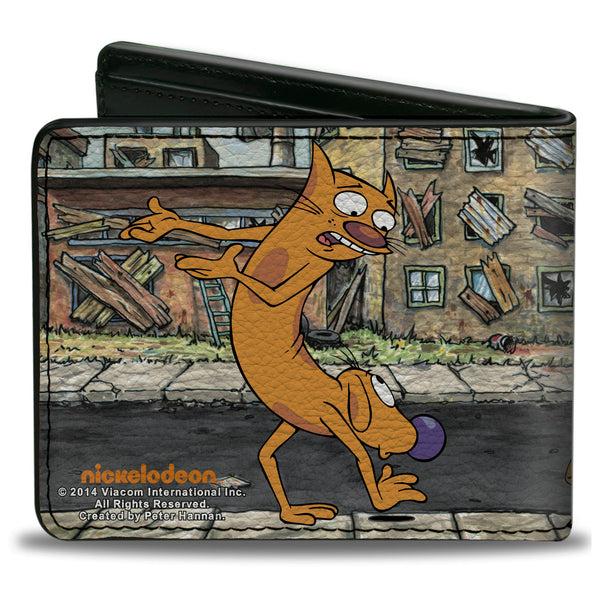 Buckle-Down Bi-Fold Wallet - CATDOG Let's Go This Way Poses