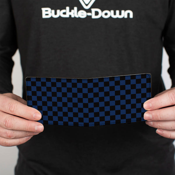 Buckle-Down Bi-Fold Wallet - Checker Black Royal 288C