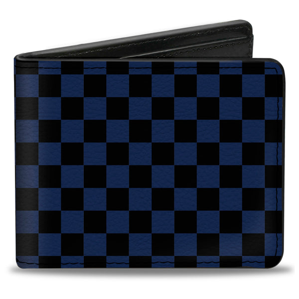 Buckle-Down Bi-Fold Wallet - Checker Black Royal 288C