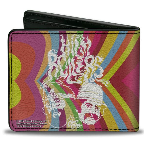 Buckle-Down Bi-Fold Wallet - CHEECH & CHONG HIGH ROLLERS Smoke Pose Multi Color/White