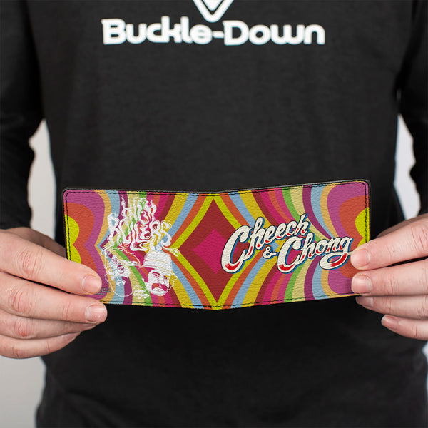 Buckle-Down Bi-Fold Wallet - CHEECH & CHONG HIGH ROLLERS Smoke Pose Multi Color/White