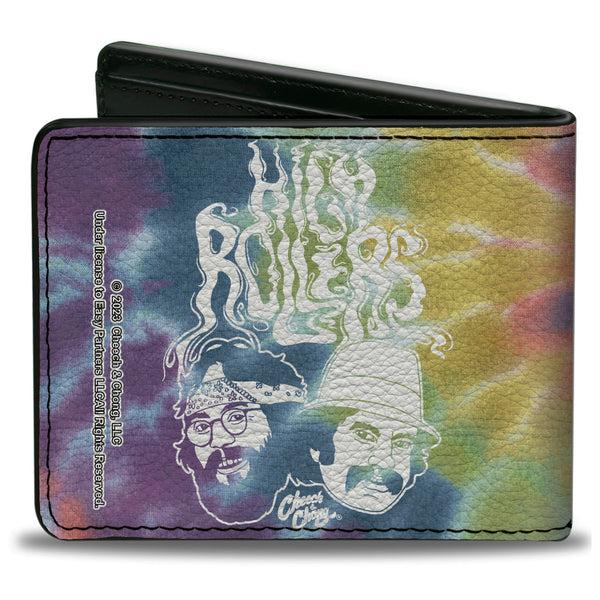 Buckle-Down Bi-Fold Wallet - CHEECH & CHONG HIGH ROLLERS Smoke Pose Tie Dye Multi Color/White