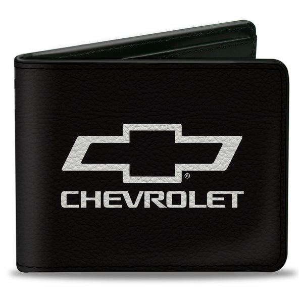 Buckle-Down Bi-Fold Wallet - CHEVROLET Bowtie + Americana Camo Black White Red Blue