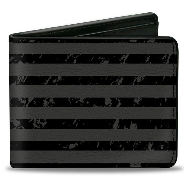 Buckle-Down Bi-Fold Wallet - CHEVROLET Bowtie Americana Flag Weathered Gray Black