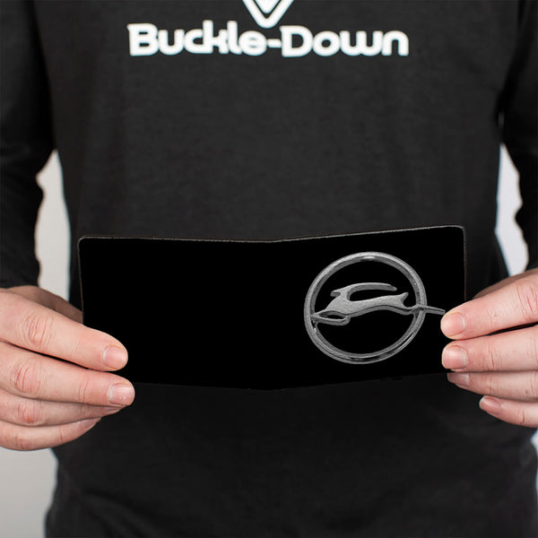 Buckle-Down Bi-Fold Wallet - Chevrolet Impala Deer Emblem Black Silver