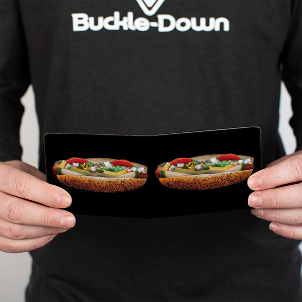 Buckle-Down Bi-Fold Wallet - Chicago Style Hot Dog Vivid