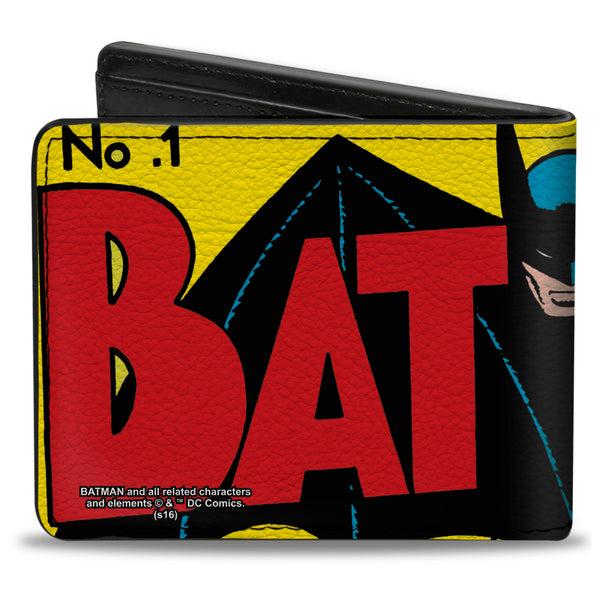 Buckle-Down Bi-Fold Wallet - Classic BATMAN Issue #1 Robin & Batman Logo CLOSE-UP Cover Pose