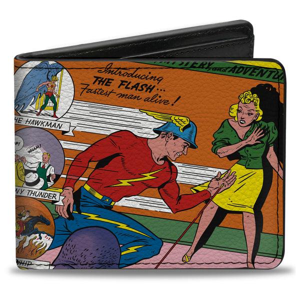 Buckle-Down Bi-Fold Wallet - Classic FLASH COMICS Issue #1 Introducing Flash Cover Pose