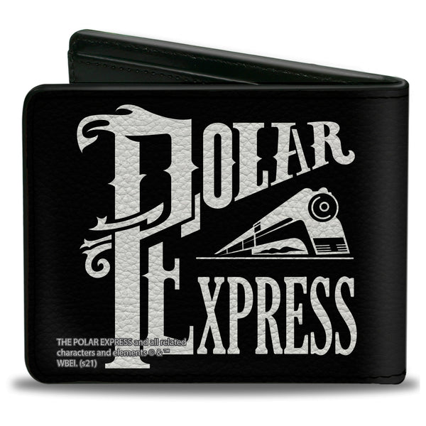 Buckle-Down Bi-Fold Wallet - Classic POLAR EXPRESS Train Logo Black White
