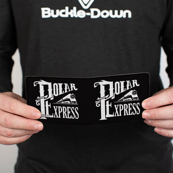 Buckle-Down Bi-Fold Wallet - Classic POLAR EXPRESS Train Logo Black White