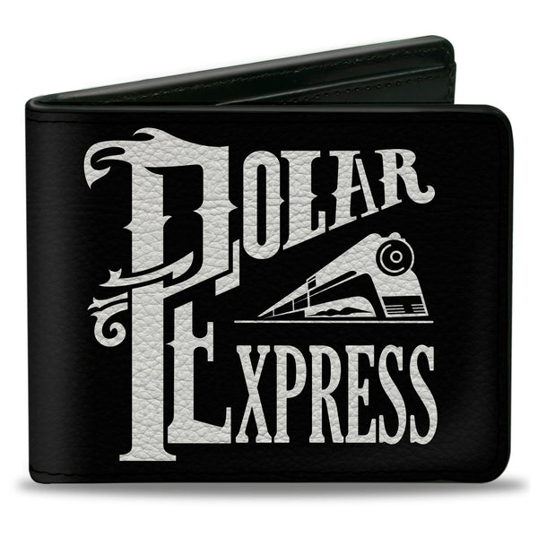Buckle-Down Bi-Fold Wallet - Classic POLAR EXPRESS Train Logo Black White