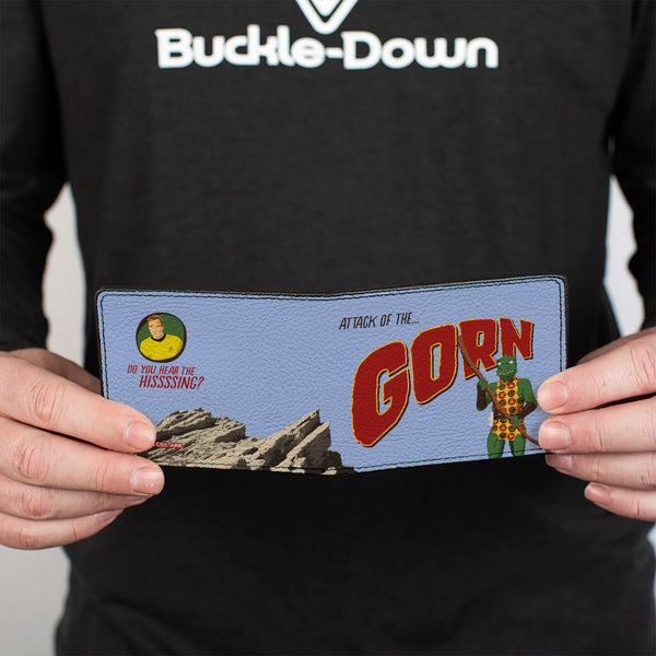 Buckle-Down Bi-Fold Wallet - Classic Star Trek ATTACK OF THE GORN Scene And Captain Kirk Quote