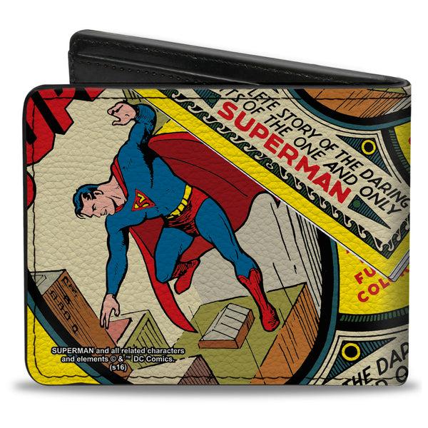 Buckle-Down Bi-Fold Wallet - Classic SUPERMAN #1 Flying Cover Pose