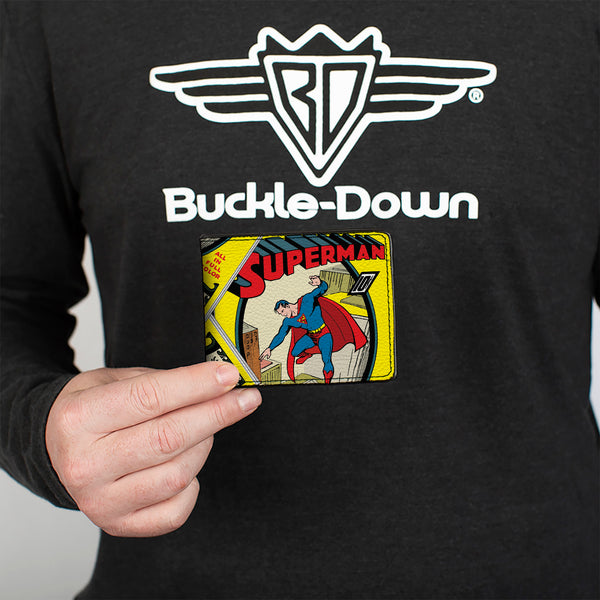 Buckle-Down Bi-Fold Wallet - Classic SUPERMAN #1 Flying Cover Pose