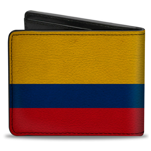 Buckle-Down Bi-Fold Wallet - Colombia Flag Distressed