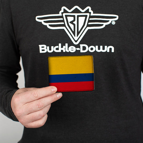 Buckle-Down Bi-Fold Wallet - Colombia Flag Distressed