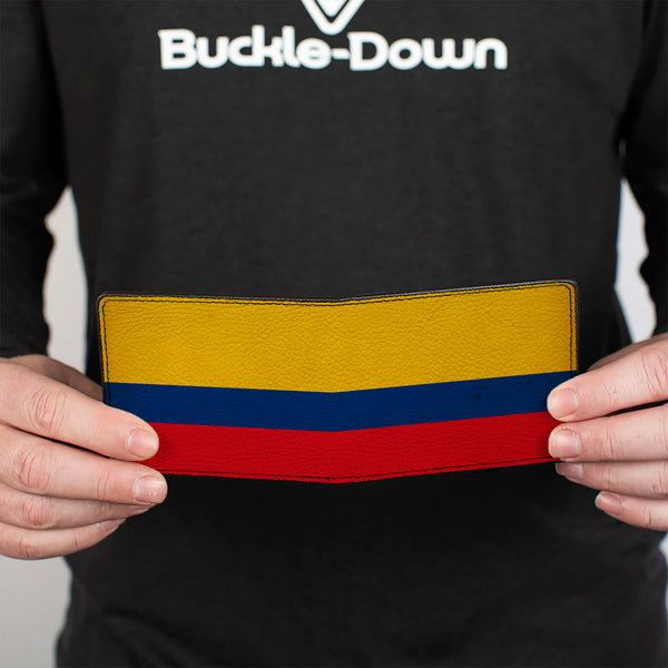 Buckle-Down Bi-Fold Wallet - Colombia Flag Distressed