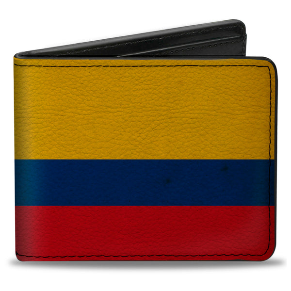 Buckle-Down Bi-Fold Wallet - Colombia Flag Distressed