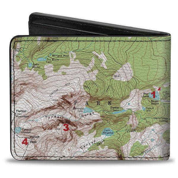 Buckle-Down Bi-Fold Wallet - Colorado Aspen Topographic Map