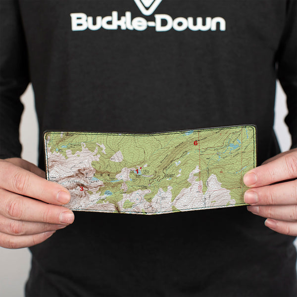 Buckle-Down Bi-Fold Wallet - Colorado Aspen Topographic Map
