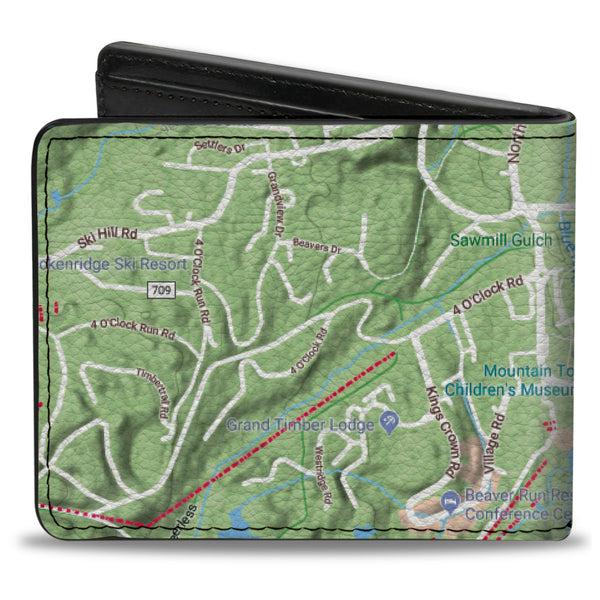 Buckle-Down Bi-Fold Wallet - Colorado Breckenridge Street Map