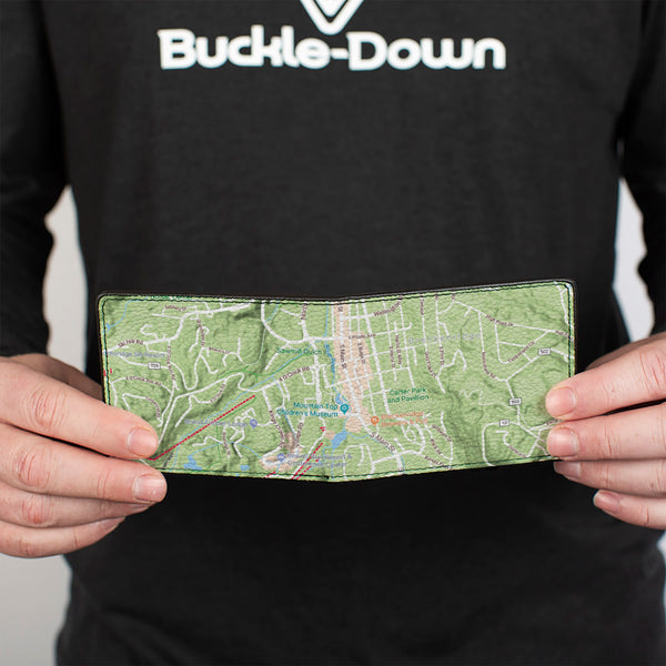 Buckle-Down Bi-Fold Wallet - Colorado Breckenridge Street Map