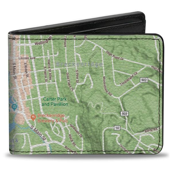 Buckle-Down Bi-Fold Wallet - Colorado Breckenridge Street Map