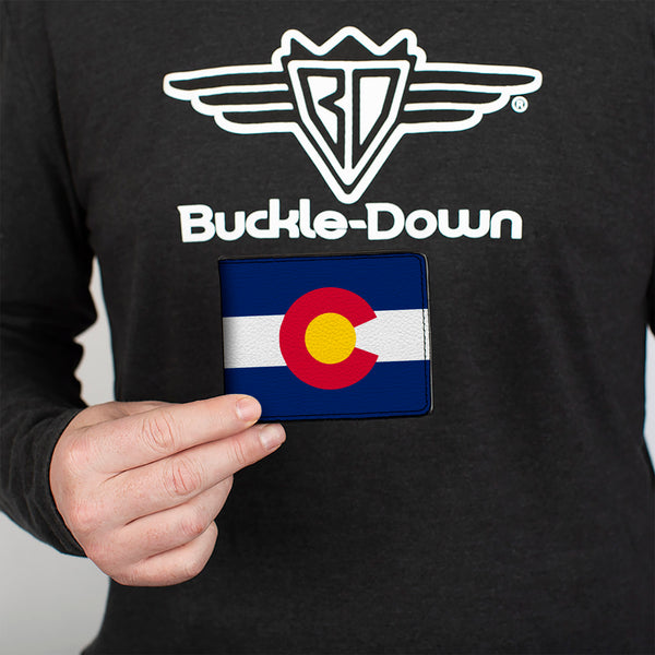 Buckle-Down Bi-Fold Wallet - Colorado Flag Logo Centered