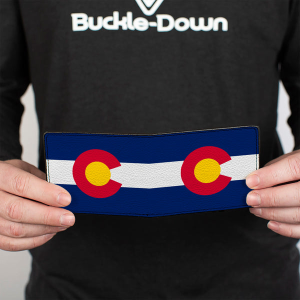 Buckle-Down Bi-Fold Wallet - Colorado Flag Logo Centered