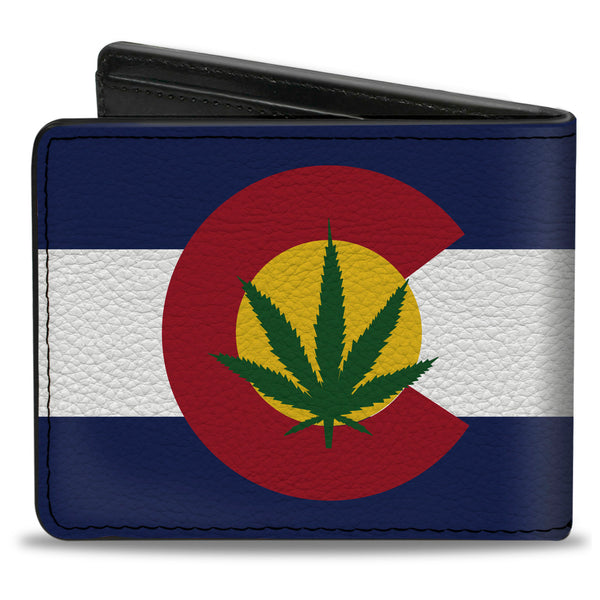 Buckle-Down Bi-Fold Wallet - Colorado Flag Marijuana Leaf