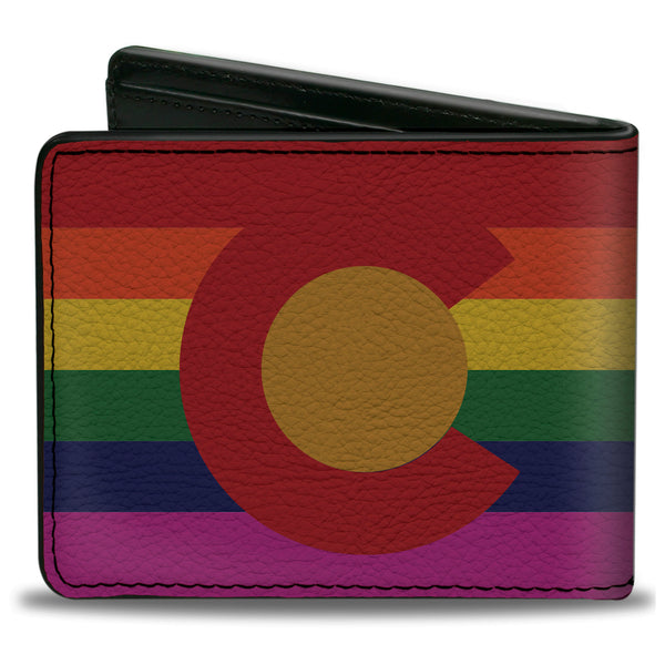Buckle-Down Bi-Fold Wallet - Colorado Flags2 Pride Vintage