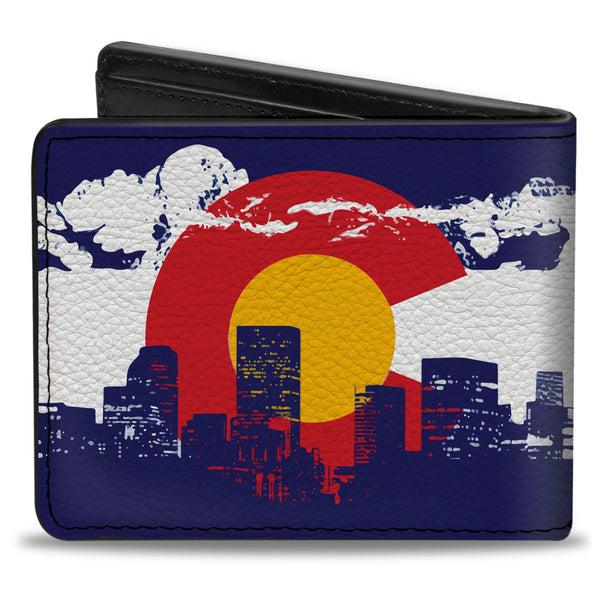 Buckle-Down Bi-Fold Wallet - Colorado Skyline Mountains