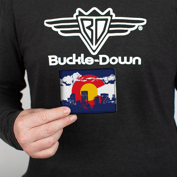 Buckle-Down Bi-Fold Wallet - Colorado Skyline Mountains
