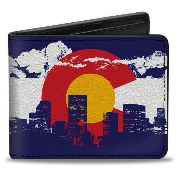 Buckle-Down Bi-Fold Wallet - Colorado Skyline Mountains