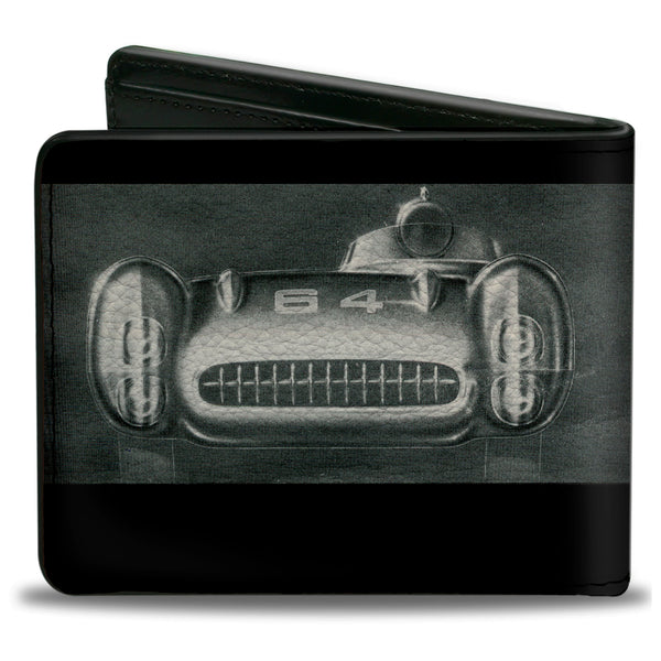 Buckle-Down Bi-Fold Wallet - CORVETTE '56 SS Bumper + Grill Black Grays White