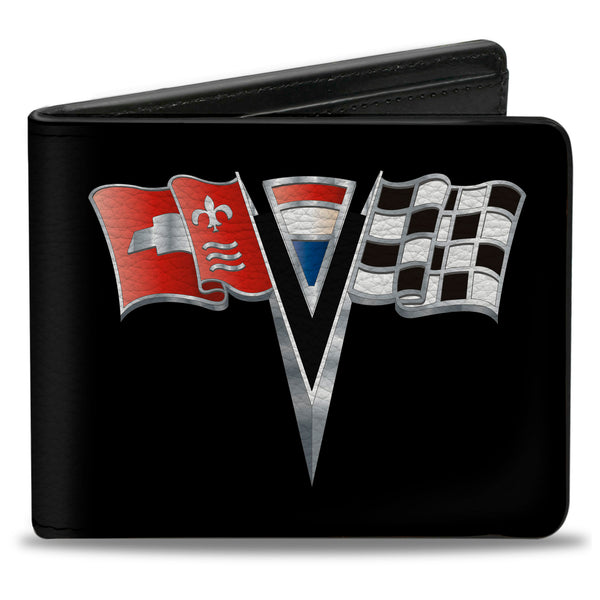 Buckle-Down Bi-Fold Wallet - Corvette Stingray C2 Emblem Black