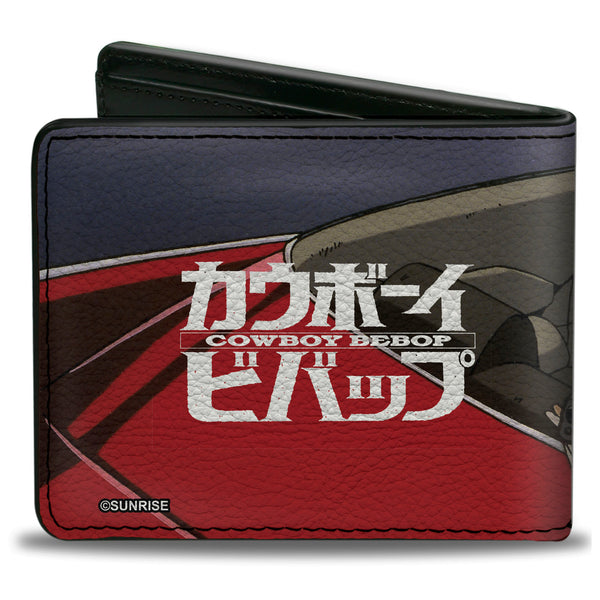 Buckle-Down Bi-Fold Wallet - COWBOY BEBOP Faye Valentine Shooting Scene And Title Logo