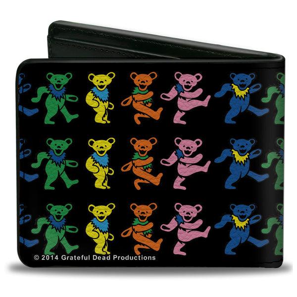 Buckle-Down Bi-Fold Wallet - Dancing Bears Black Multi Color