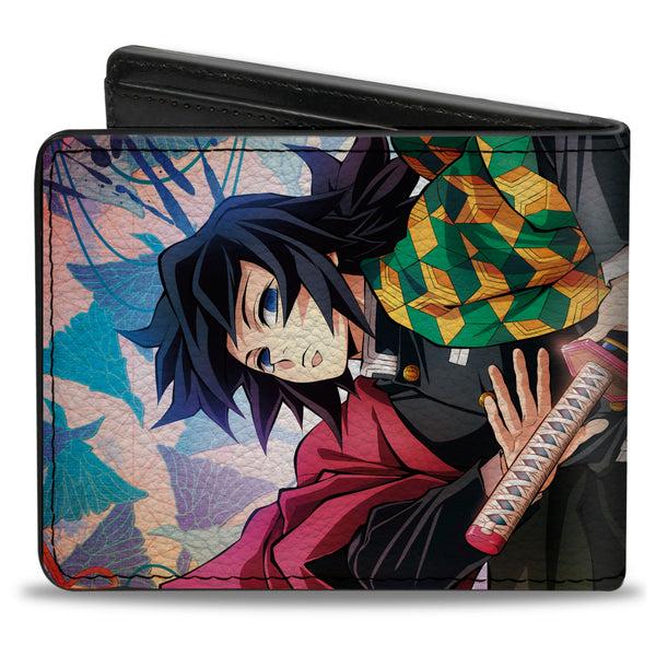 Buckle-Down Bi-Fold Wallet - DEMON SLAYER Giyu Tomioka Sword Pose And Title Logo
