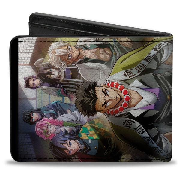 Buckle-Down Bi-Fold Wallet - DEMON SLAYER Hashira Group Pose And Title Logo