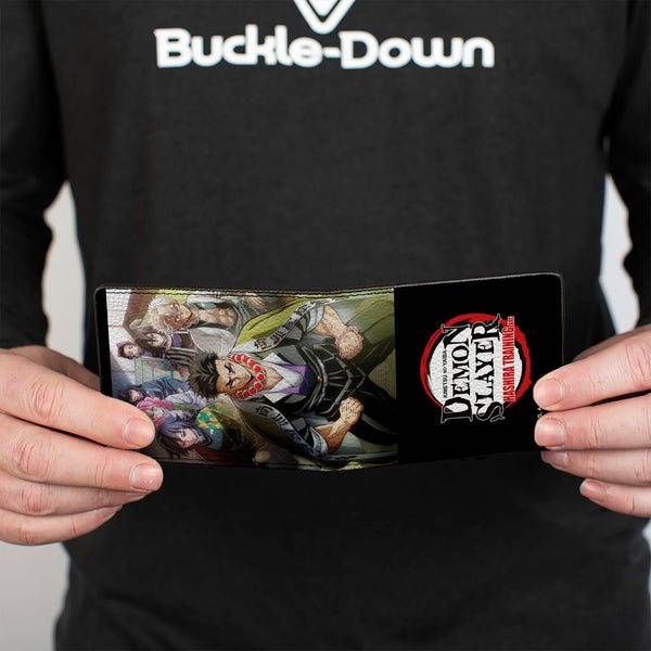 Buckle-Down Bi-Fold Wallet - DEMON SLAYER Hashira Group Pose And Title Logo