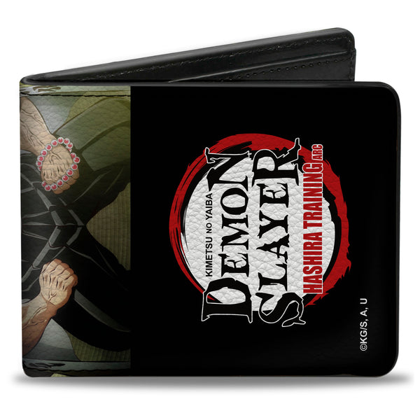 Buckle-Down Bi-Fold Wallet - DEMON SLAYER Hashira Group Pose and Title Logo