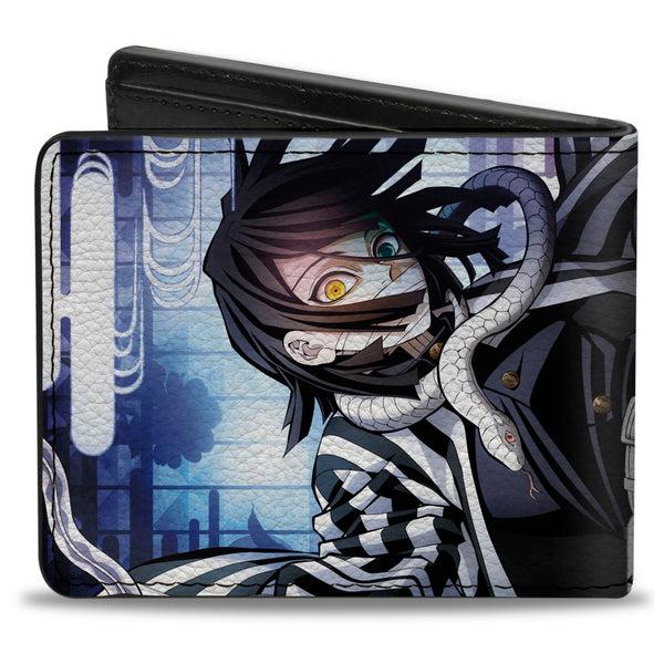 Buckle-Down Bi-Fold Wallet - DEMON SLAYER Obanai Iguro Serpent Pose And Title Logo