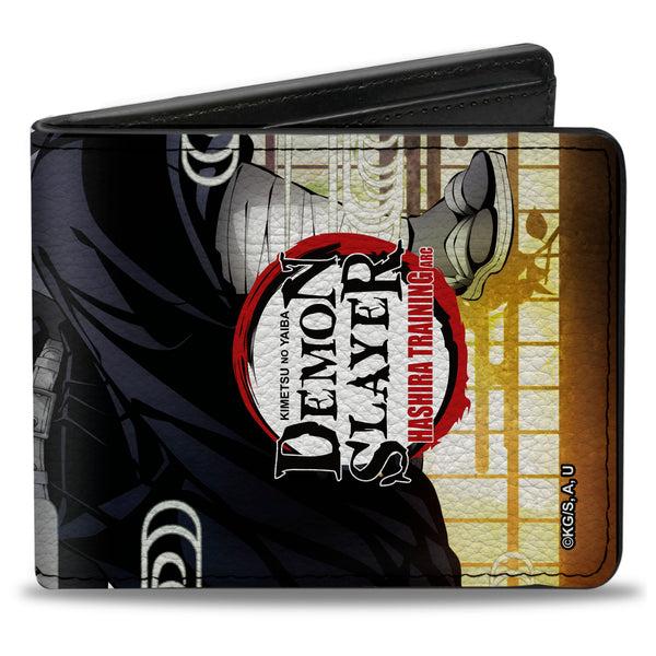 Buckle-Down Bi-Fold Wallet - DEMON SLAYER Obanai Iguro Serpent Pose and Title Logo