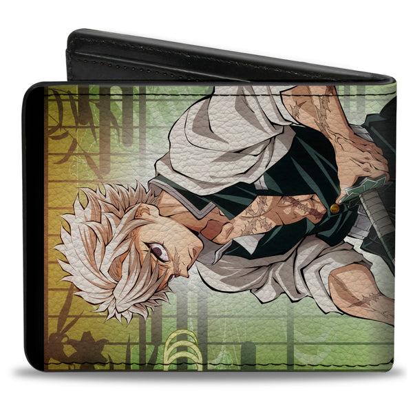 Buckle-Down Bi-Fold Wallet - DEMON SLAYER Sanemi Shinazugawa Sword Pose And Title Logo