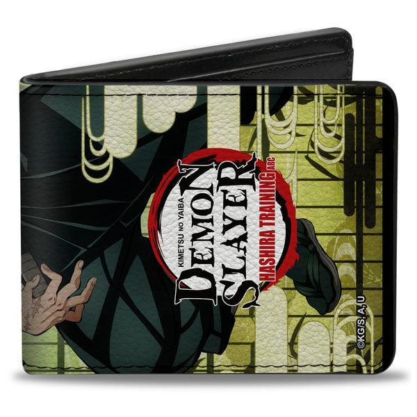 Buckle-Down Bi-Fold Wallet - DEMON SLAYER Sanemi Shinazugawa Sword Pose and Title Logo