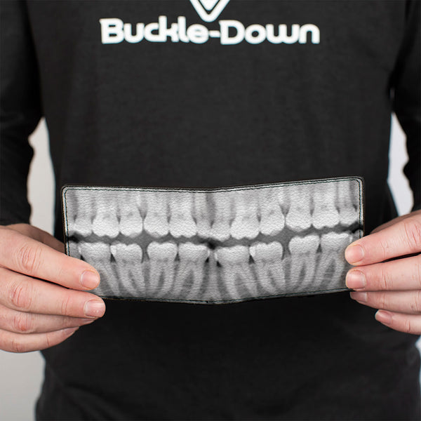 Buckle-Down Bi-Fold Wallet - Dental X-Rays Black White