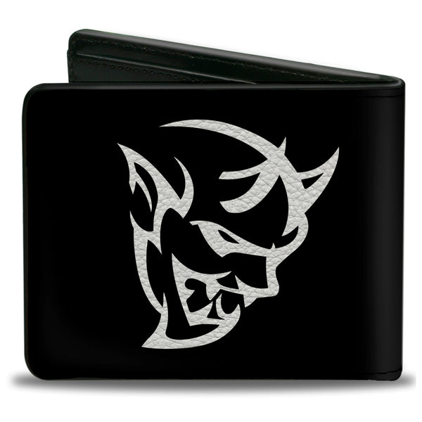 Buckle-Down Bi-Fold Wallet - Dodge Demon Icon Black White