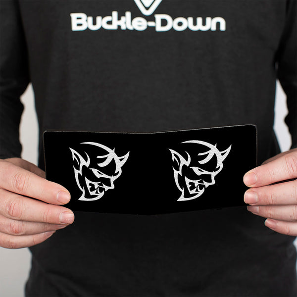Buckle-Down Bi-Fold Wallet - Dodge Demon Icon Black White